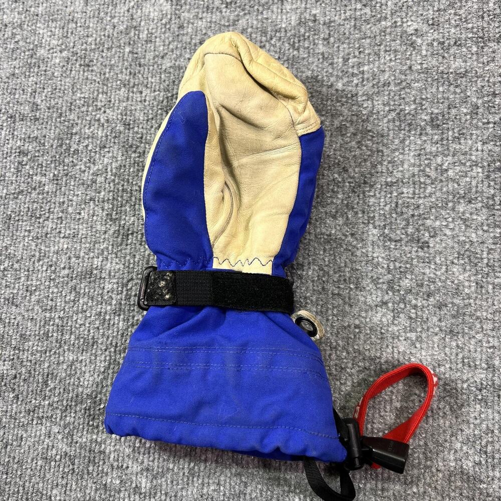 Hestra Mitten Left Hand sz 6 Blue Leather Palm Insulated Ski Snow Winter Single